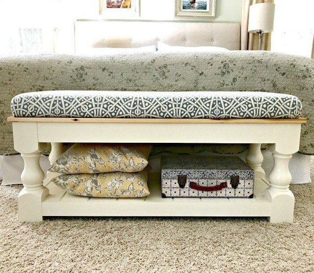 DIY Upholstered Bench from Abbotts at Home