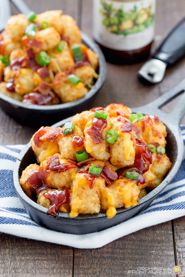 BBQ Bacon Cheesy Totchos from Cooking on the Front Burner