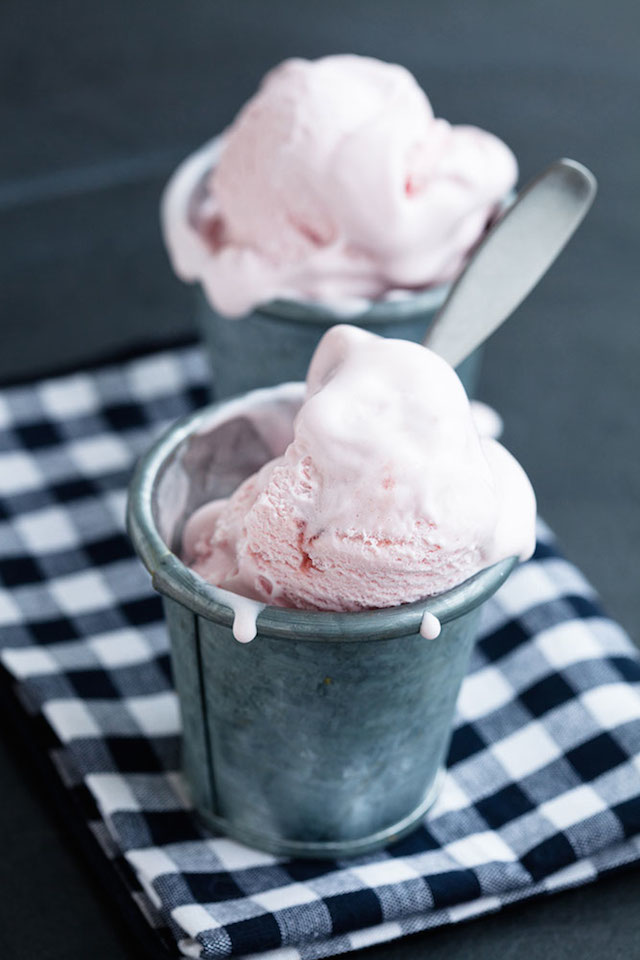 Homemade Strawberry Ice Cream from Brooklyn Farm Girl